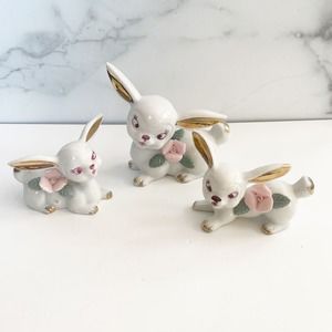 Vintage CHASE Japan Deer Mama Baby Deer Figurine Set of 3